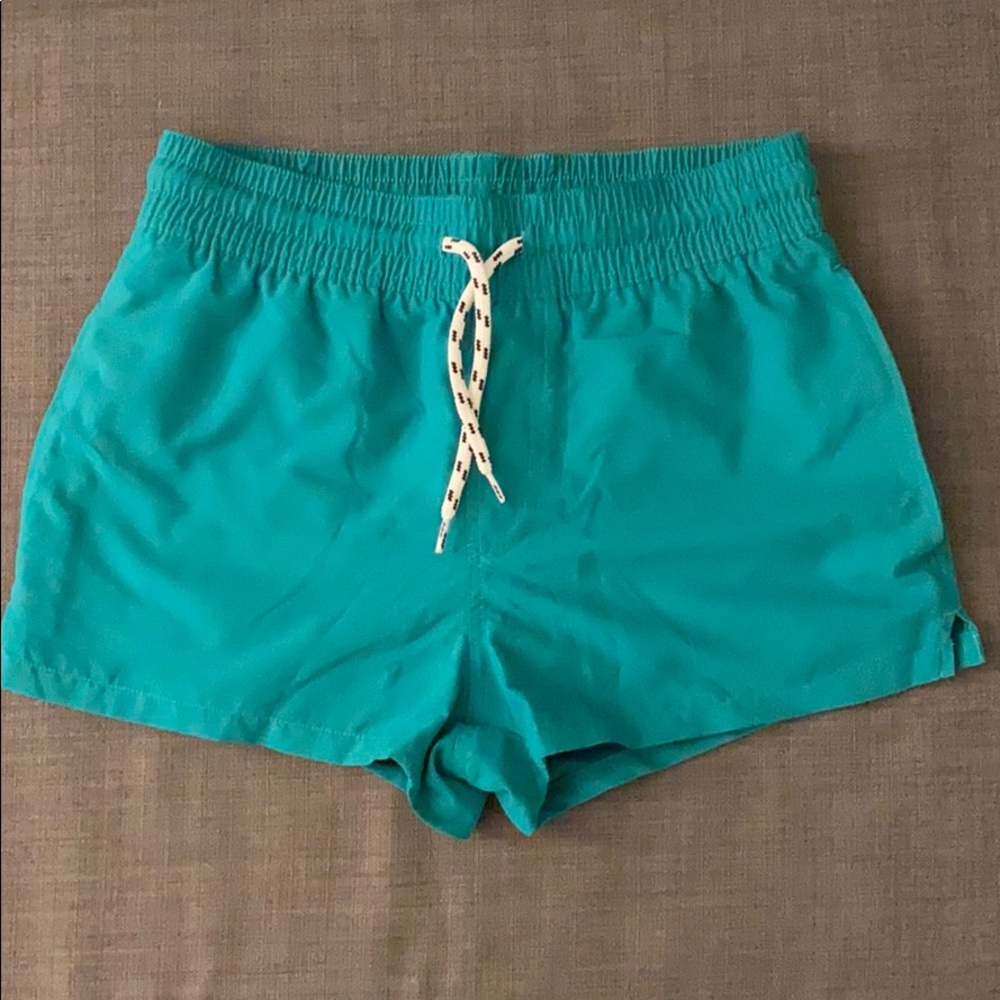 Swim shorts in turquoise super short length